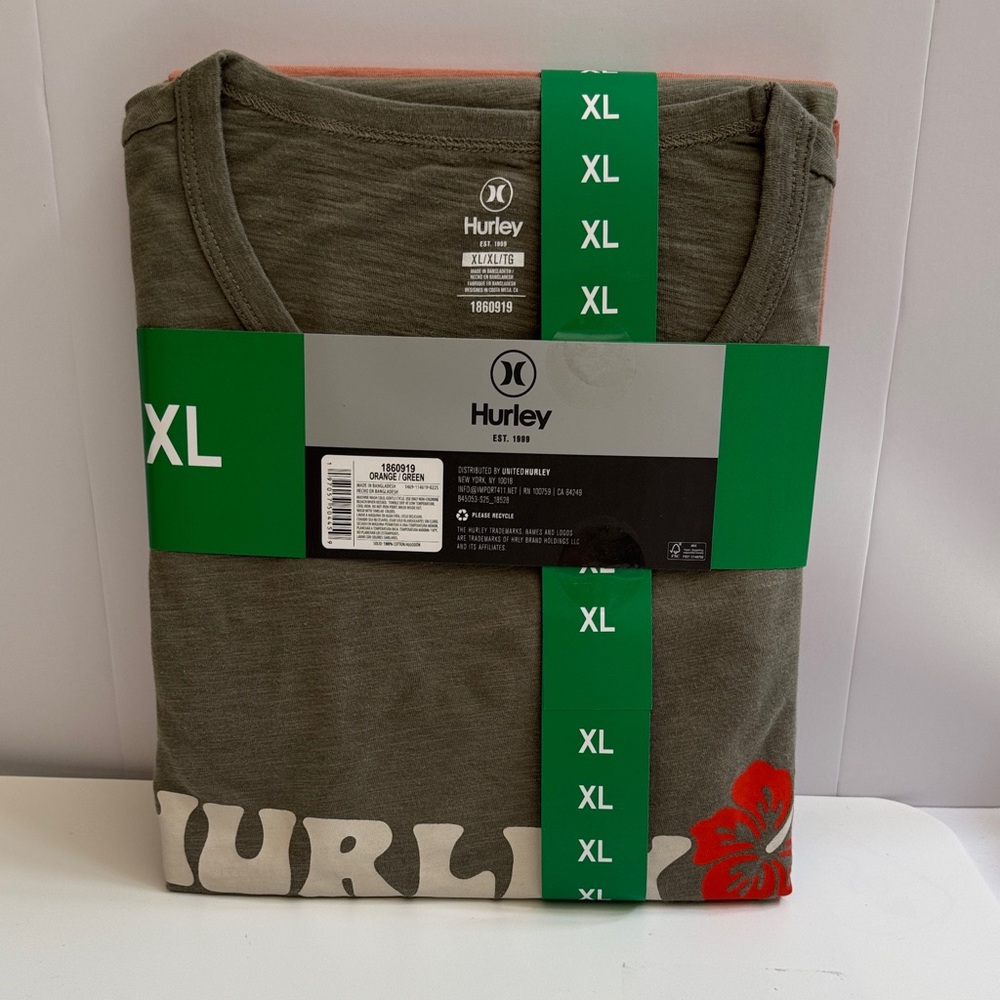 Hurley Olive Green Short Sleeve Tee
